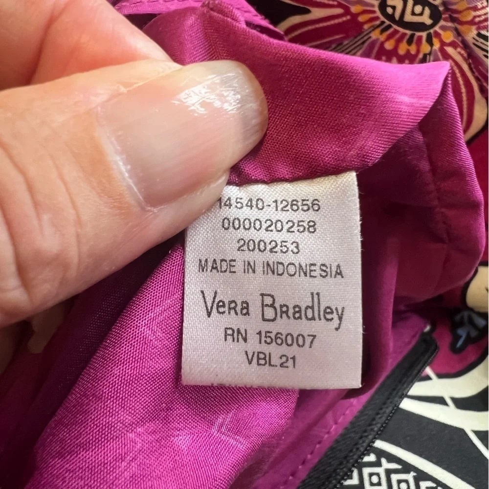 Vera Bradley Floral Print Shoulder Bag Color Black, Pink, Purple, Yellow, Blue